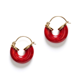 Anni Lu Petit Swell Hoops, Bright Rød
